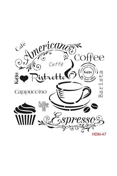 Cadence Coffee Stencil (template) 25x25 Cm