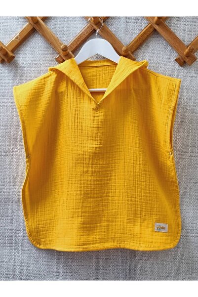 Yada Baby بونشو للأطفال والرضع بغطاء للرأس مصنوع من قطن الموسلين بنسبة 100% -...