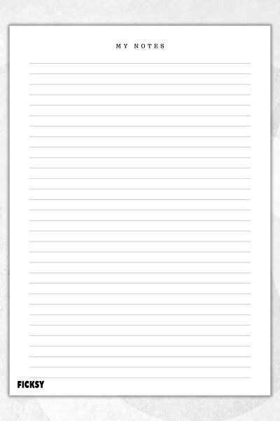Ficksy A5 Size Lined Note Paper - 50 Sheets Notepad Memopad Memo Pad To Do List