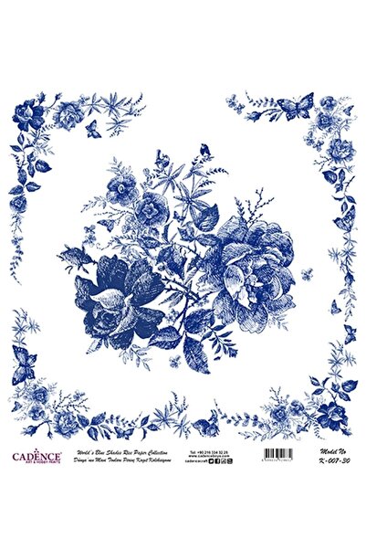 Cadence K-007 Dünya'nın Mavi Tonları Pirinç Dekopaj 30x30