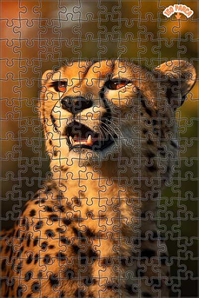 Teona Ahşap Günbatımında Çita Büyüsü Dekoratif Çift Katlı Çerçeveli Asılabili...