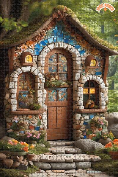 Teona Ahşap Ormanın Büyülü Kapısı Dekoratif Çift Katlı Çerçeveli Asılabilir A...