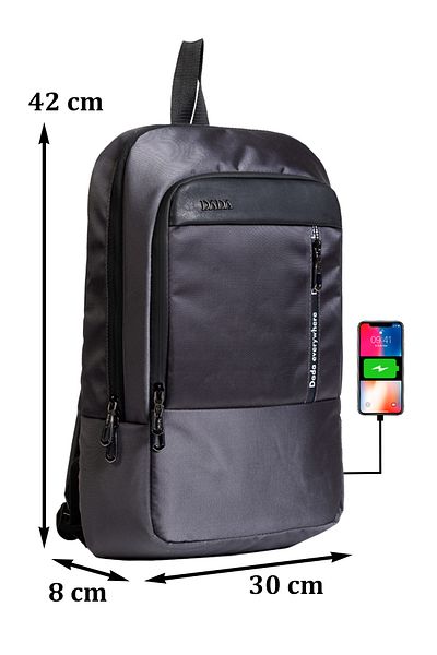 Case Club 14 и 15,6-инчова тънка раница за лаптоп в антрацит - Apple, Mac, Huawei, HP, Lenovo, Xiaomi