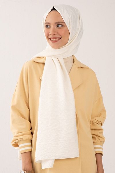 Şalland Freya Shawl Series White