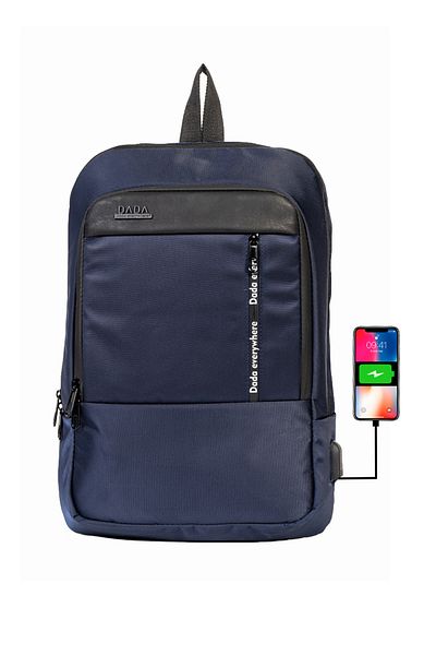 Case Club حقيبة ظهر للكمبيوتر المحمول Apple Mac Huwaei HP Lenovo Xiaomi باللون الأزرق الداكن