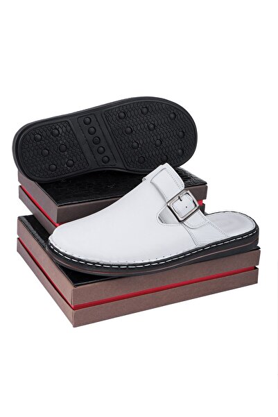 Ducavelli Pánské ortopedické pantofle Mistra – pravá kůže, světlá podrážka, terapeutický tvar