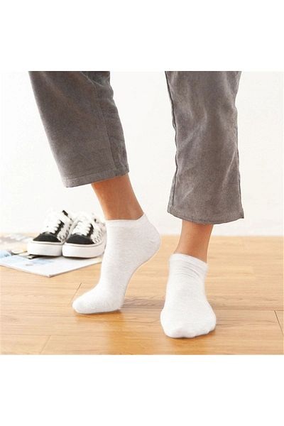 Ozzy Socks Number 12 Cotton Bootie Socks for Women - Καλοκαιρινές ανθεκτικές, διπλό τακούνι και δάχτυλο χωρίς ραφή
