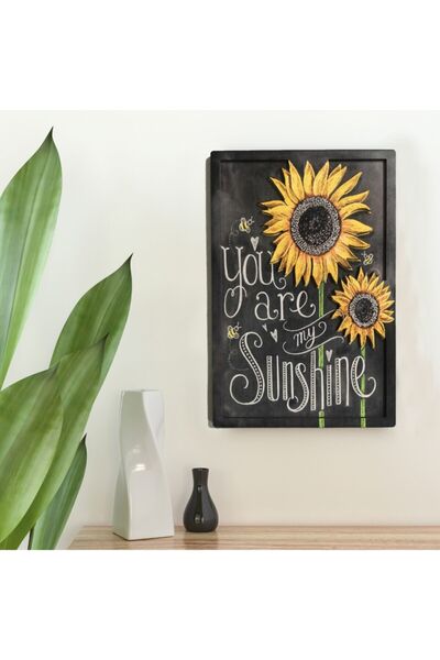 Filemo tasarım Ay Çiçeği 3d Kabartmalı Pano Tablo - 20 × 30 Cm