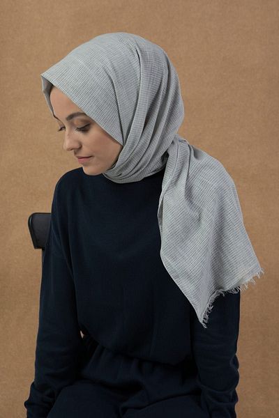 LYRA Γκρι Διαστήματος Μάτα Υφασμάτινο Σάλι 10103