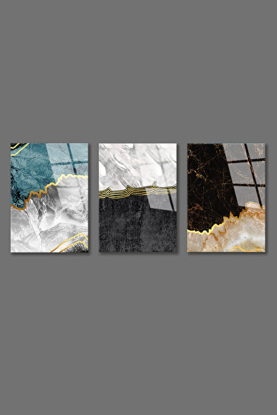 BV DEKOR ΣΕΤ 3 ΤΕΜΑΧΙΩΝ ΑΦΗΡΗΜΕΝΟ ΓΥΑΛΙ ΜΕ ΣΧΕΔΙΑ ΜΑΡΜΑΡΙΝΗΣ ΑΙΣΘΗΣΗΣ - ΔΩΡΟ ...