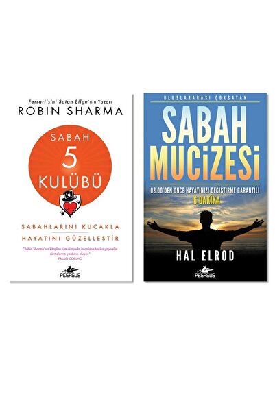 Pegasus Yayınları Sabah 5 Kulübü - Sabah Mucizesi 2 Kitap Set Robin Sharma Ha...