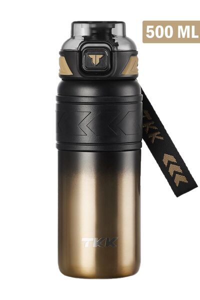 Vagonlife ترمس فولاذي TKK 500 مل للاستخدام المزدوج مع القش/شرب مريح - 12/24 ع...