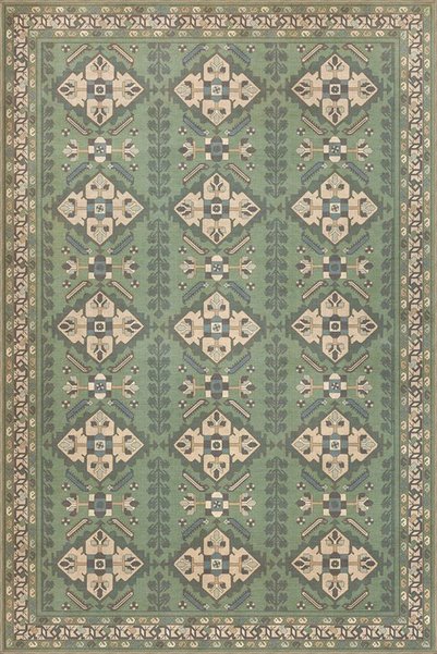 Rugs Modern Halı Green Cream Baklava Traditional Woven Base Washable Carpet M...