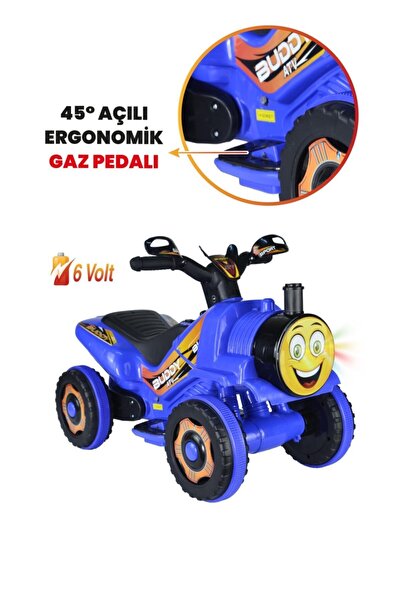 UJ Toys Müzikli Ve Led Işıklı Buddy Akülü Atv 6v-mavi