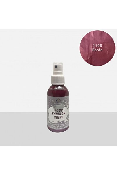 Cadence Your Fashion Shine Sprey Metalik Kumaş Boya 100ml 1108 Bordo