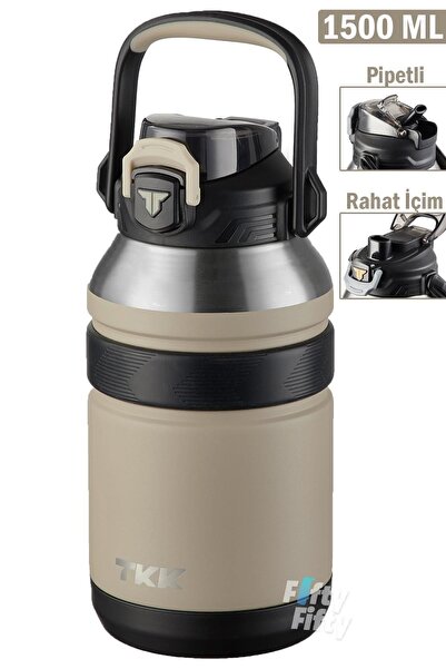 Vagonlife TKK 1500 ML Professional Camping Flask/Steel Thermos Dual Use with ...
