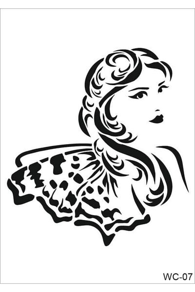 Cadence Female Characters A4 Stencil Wc07