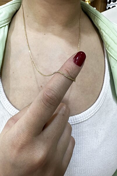 ŞAMLI ERDOĞAN 14 Ayar Altın İnce Spike Unisex Zincir Kolye 55 Cm