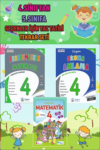 Üçgen Yayıncılık Üçgen 4.Sınıftan 5.Sınıfa Geçenler İçin Yaz Tekrar Seti