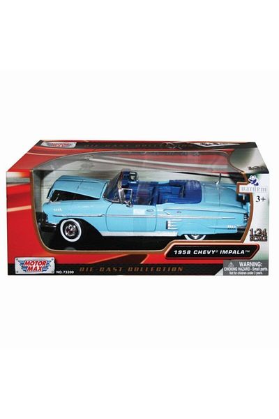 Vardem Motormax 1958 Chevrolet Impala Blue 1/24 Model Car