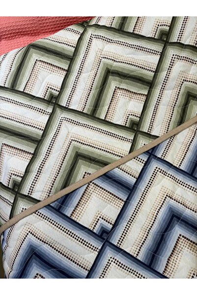 ŞENER HOME 160x230 cm. Husă matlasată din bumbac, cu o singură față, cu două fețe - model gresie, multifuncțională