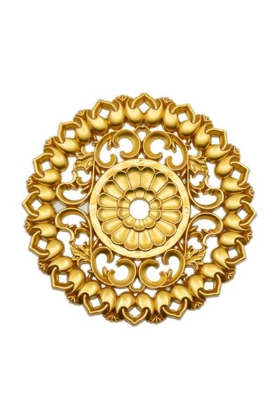 Cadence Hürrem Altın Renk Yuvarlak Süs - Gold (19x19 Cm)