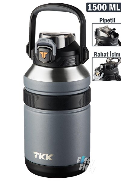 Vagonlife TKK 1500 ML Professional Camping Flask/Steel Thermos Dual Use with ...