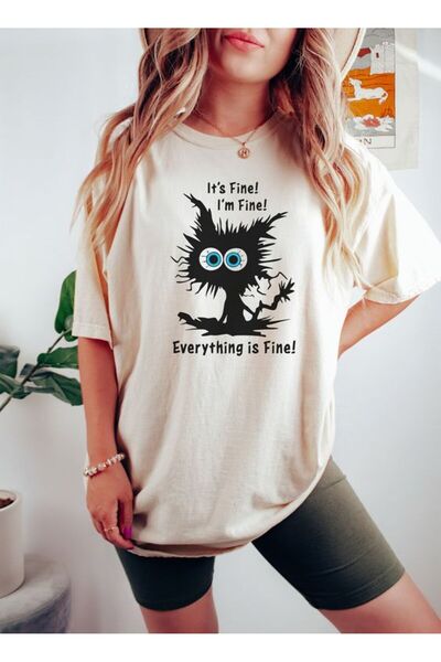 Vordevia Štampana majica prevelikog kroja