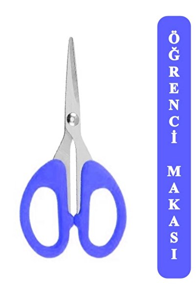 xolo Mavi Ofis Kırtasiye Makası Çok Amaçlı Makas 13 Cm Mini Makas Kağıt El İşi Makası XS004