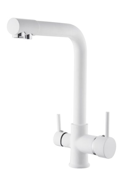 RENA DESIGN 3-Way White Purified Kitchen Sink - L Pipe, Lux Water Saving Faucet