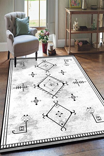 Yürük Home Welsoft Kumaş Dijital Baskılı DOKS MODELİ LASTİKLİ HALI ÖRTÜSÜ