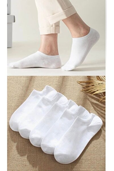 İkonik Socks Комплект от 3 чифта безшевни дамски чорапи до глезена от бял бамбук