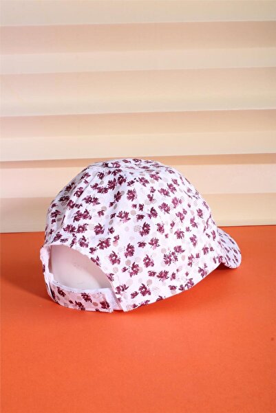 cappello Adjustable Cut Claret Red White Hat - 24ccksapkakızr05