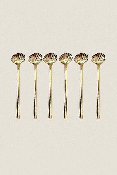 Yazz Atelier 6'lı Gold Midye Çay Kaşığı