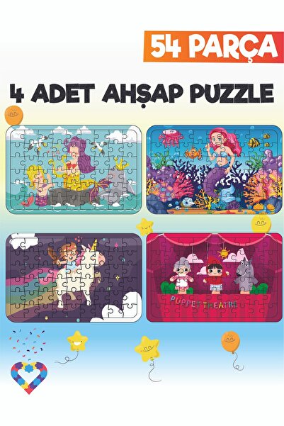 esatoys 54 Parçalı Montessori Ahşap Puzzle – 6 Yaş Üzeri Eğitici Oyuncak