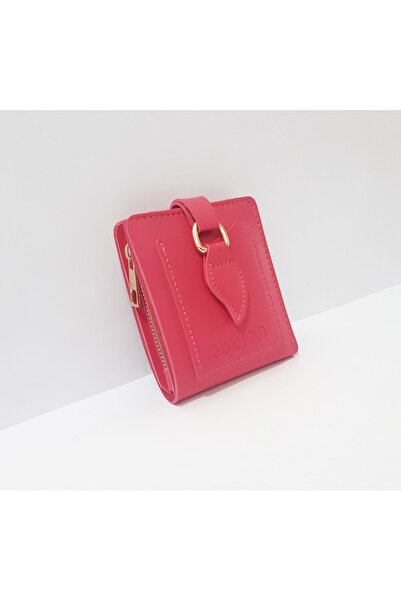 renkli çiçekler Pink Women's Wallet - 12x10 CM