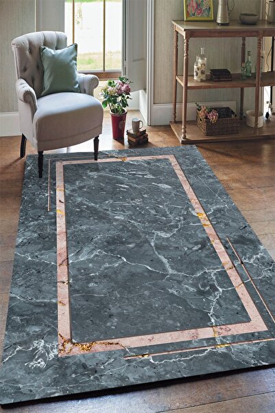 Yürük Home Welsoft Kumaş Dijital Baskılı KOR MODELİ LASTİKLİ HALI ÖRTÜSÜ