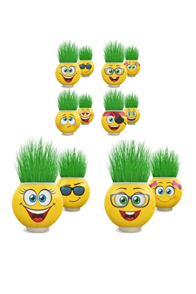 Modellino 24'lü Karışık Çimoji Emojili Figürlü Yuvarlak Çim Adamlar Okul Ve O...