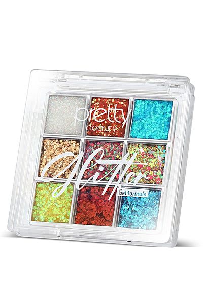Pretty Beauty 9-Piece Glitter Makeup Palette Gel Formula for Eye and Body