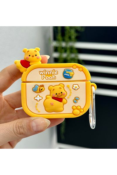 Go Aksesuar Thick Silicone Protective Case with Toy Design Compatible for Airpods Pro-pro2