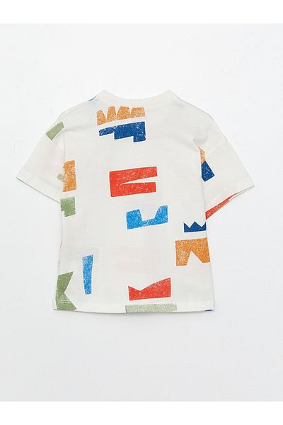 LC Waikiki Printed Short Sleeve Crew Neck T-Shirt for Baby Boy