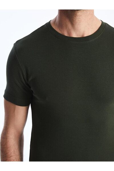 LC Waikiki Ανδρικό μπλουζάκι LCWAIKIKI Classic Crew με κοντό μανίκι χτενισμένο βαμβακερό