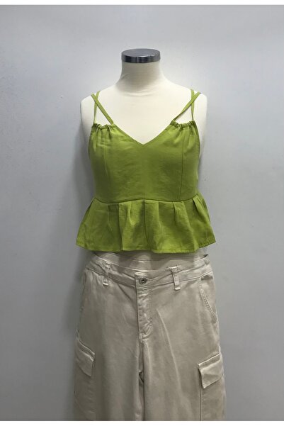 Nonno Kids KIZ ÇOCUK ASKILI CROP BLUZ