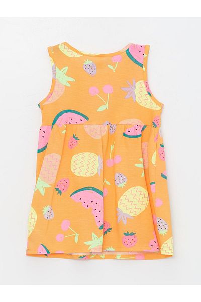 LC Waikiki Crew Neck - Baby Girl Printed Dress