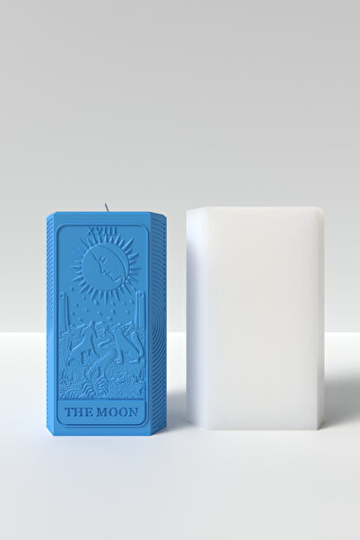 Cageartstudio Desenli Tarot Ay Kartı Mum Silikon Kalıp -  The Moon Tarot Kart...