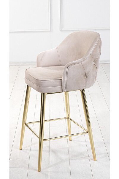 Pİ MOBİLYA 1 Adet Titan Ada Mutfak Ve Bar Sandalyesi - Bar Taburesi - Silineb...