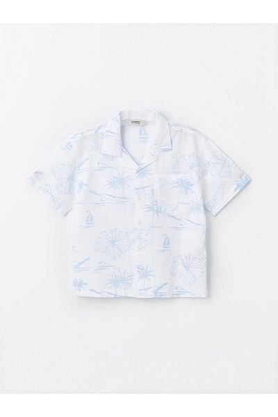 LC Waikiki Cămașă pentru băiat cu mânecă scurtă cu model LCW Kids