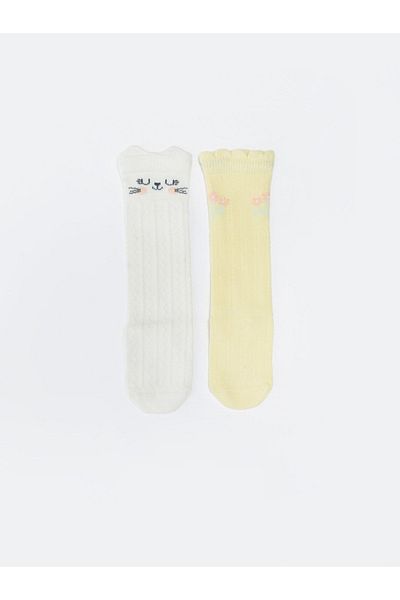 LC Waikiki Patterned Baby Girl Knee Socks 2 Pack