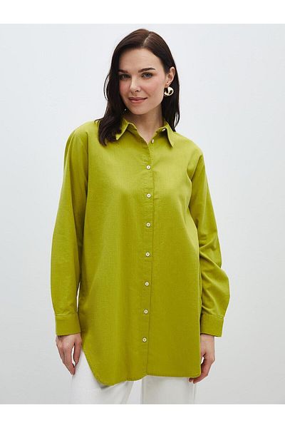 LC Waikiki LCWAIKIKI Classic Women's Shirt Tunic - Solid Long Sleeve