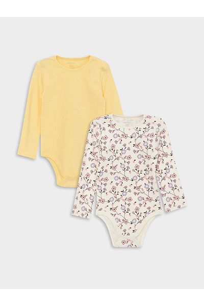 LC Waikiki LCW baby Crew Neck Baby Girl Snap-On Body 2-Piece